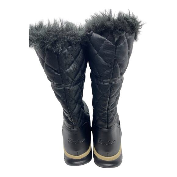 Skechers women’s Synergy Real Estate Snow Boots sz 9 black quilted waterproof - Picture 3 of 9